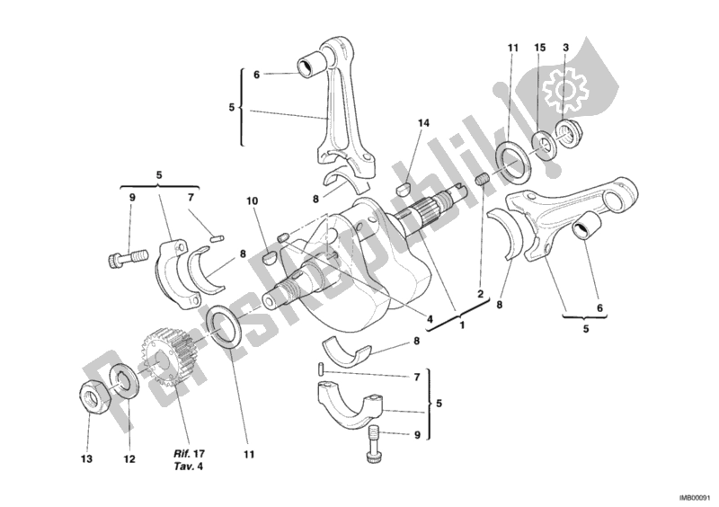 Todas las partes para Cigüeñal de Ducati Sportclassic Sport 1000 Single-seat USA 2006